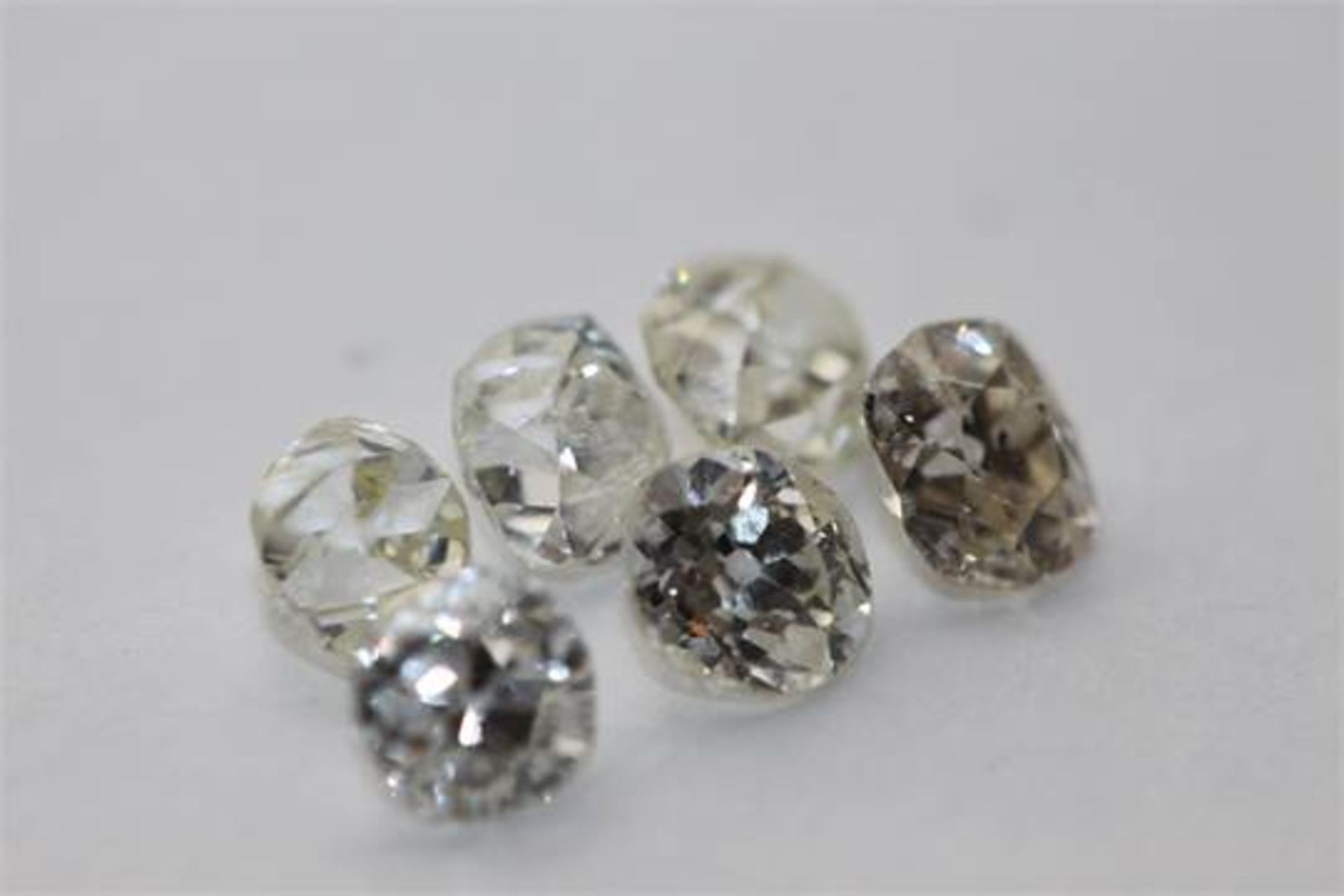 6 x Old cut Diamonds = 2.78ct,  Colour range D - J,  clarity VS - Image 2 of 3