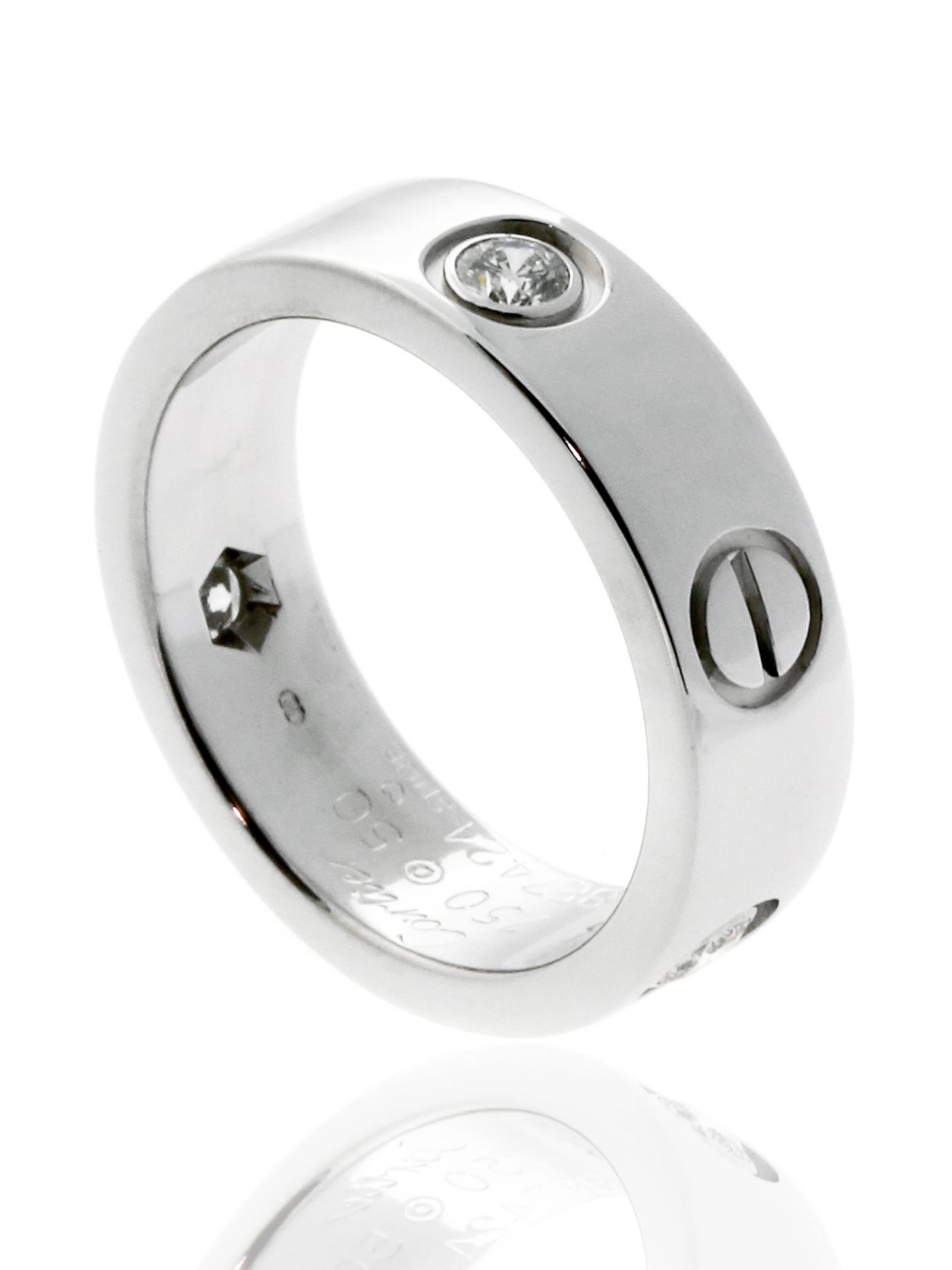 18CT WHITE GOLD CARTIER RING
