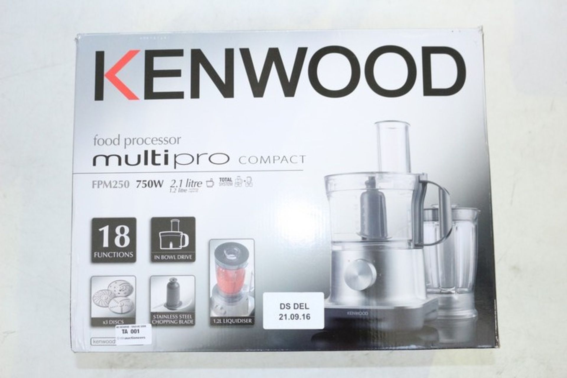 1 x BOXED KENWOOD MULTI PRO COMPACT MULTI FOOD PROCESSOR (21.9.16) *PLEASE NOTE THAT THE BID PRICE