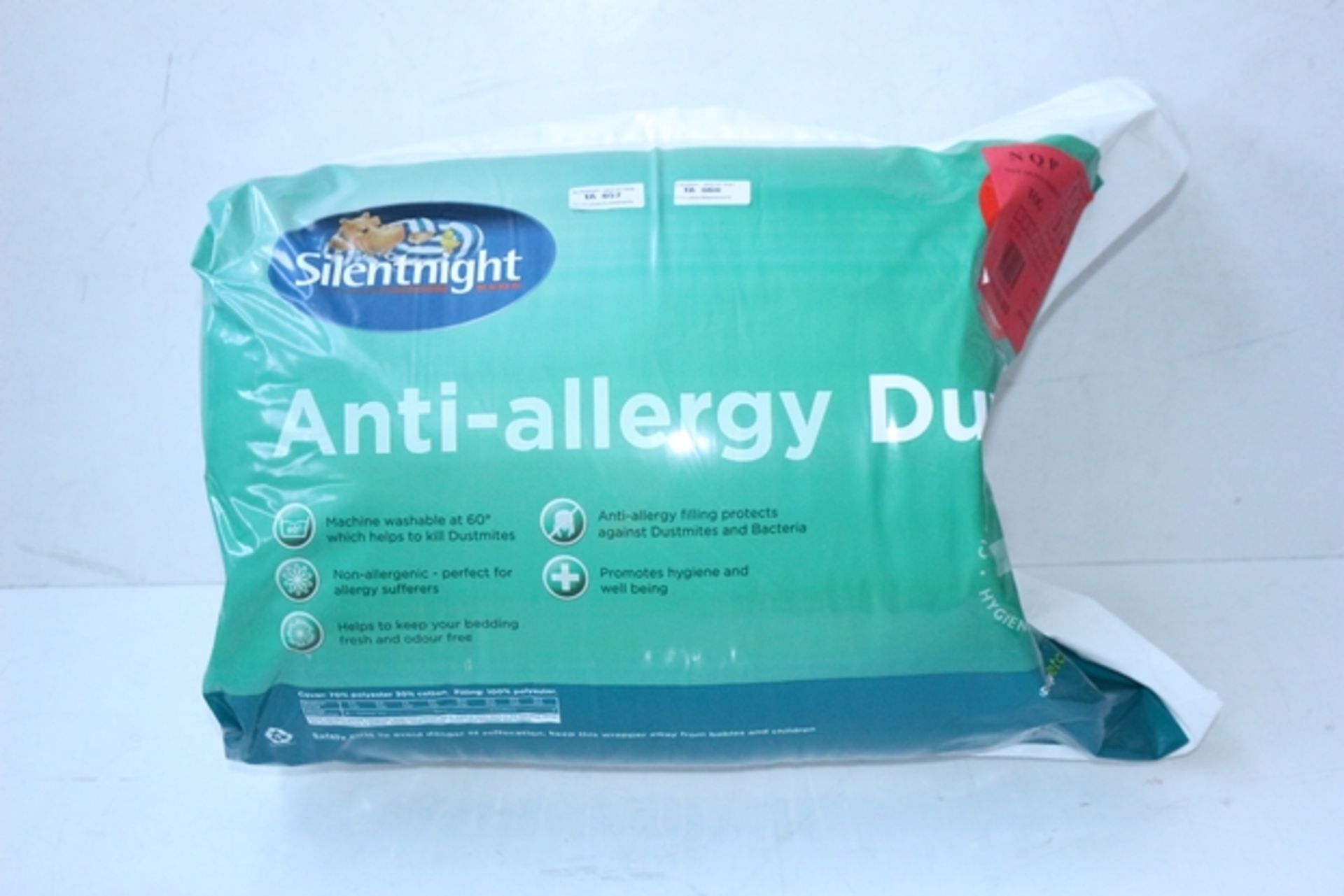 1X LOT TO CONTAIN 3 BAGGED BRAND NEW SILENT NIGHT ANTI ALLERGY DOUBLE DUVETS (TW-CQ)