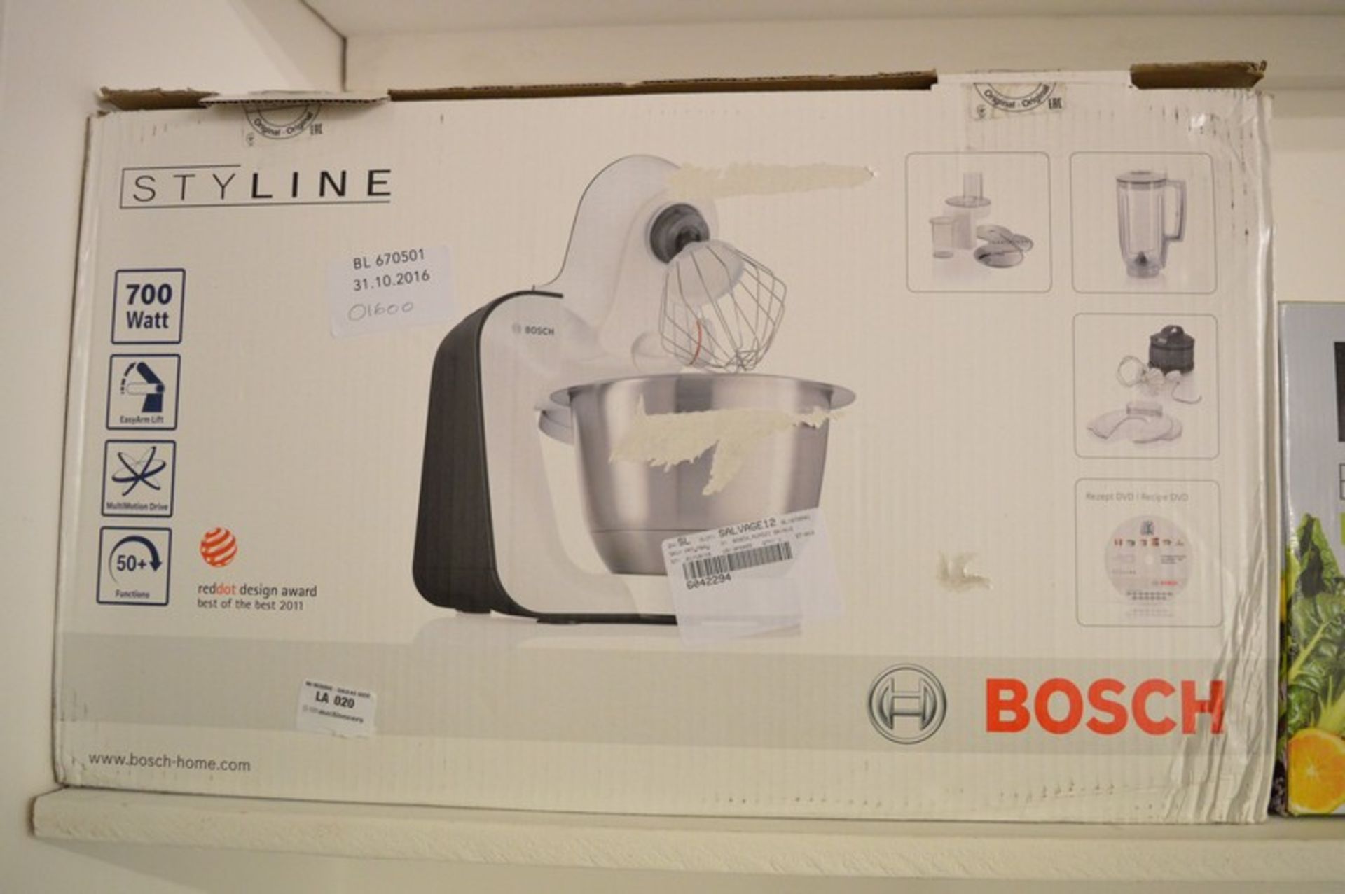 1 x BOXED BOSCH STYLINE 700W KITCHEN MIXER RRP £160 31.10.16 *PLEASE NOTE THAT THE BID PRICE IS