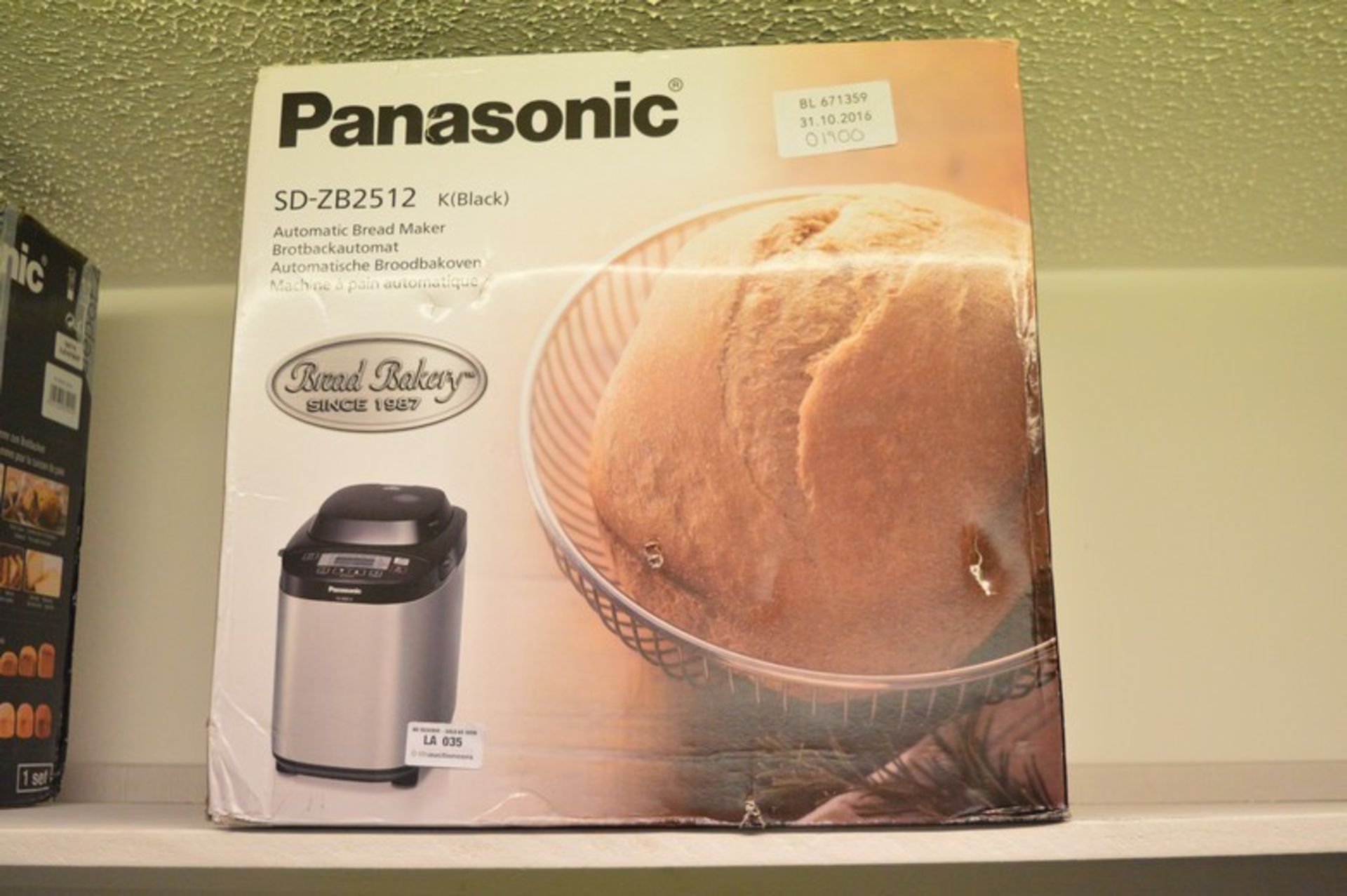 1 x PANASONIC SDZB2512 AUTOMATIC BREAD MAKER RRP £130 31.10.16 *PLEASE NOTE THAT THE BID PRICE IS