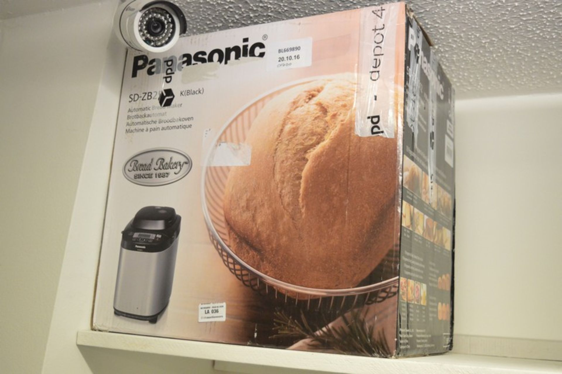 1 x PANASONIC SDZB2512 AUTOMATIC BREAD MAKER RRP £130 31.10.16 *PLEASE NOTE THAT THE BID PRICE IS