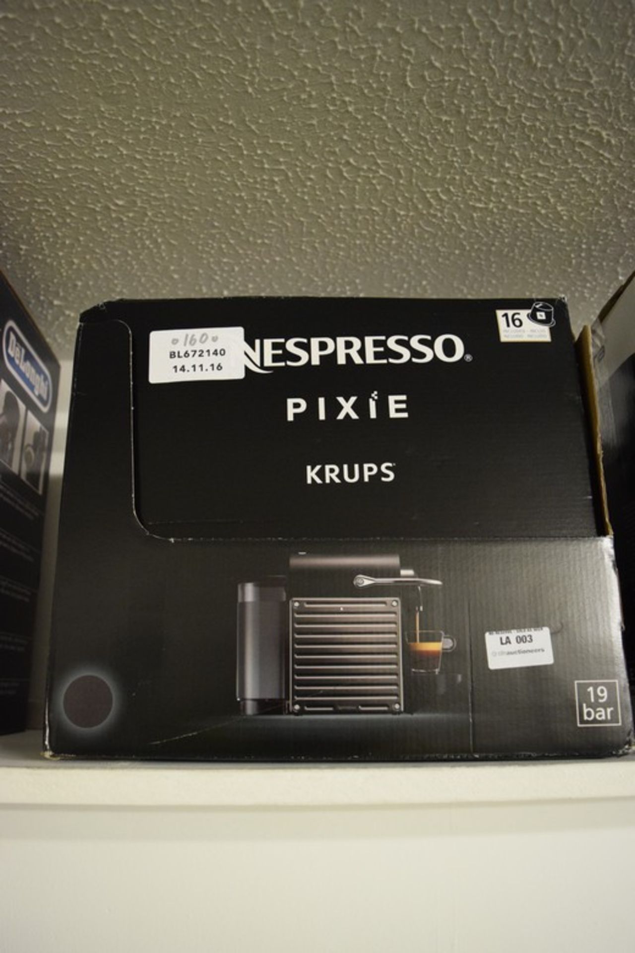 1 x BOXED KRUPS NESPRESSO PIXIE AUTOMATIC COFFEE MACHINE RRP £160 (14.11.2016) *PLEASE NOTE THAT THE