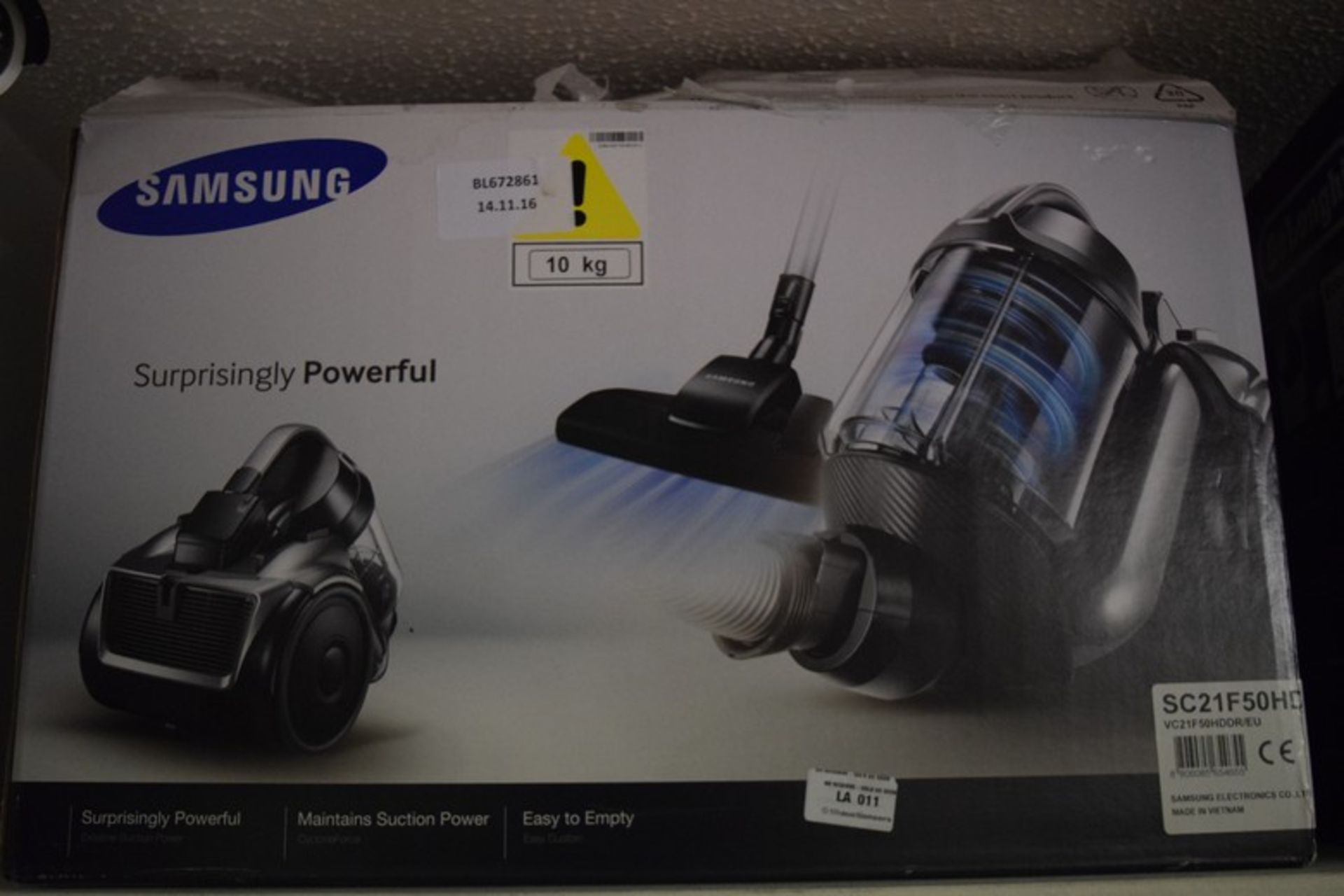 1 x BOXED SAMSUNG CYCLONE FORCE VACUUM CLEANER RRP £200 14/11/16 *PLEASE NOTE THAT THE BID PRICE