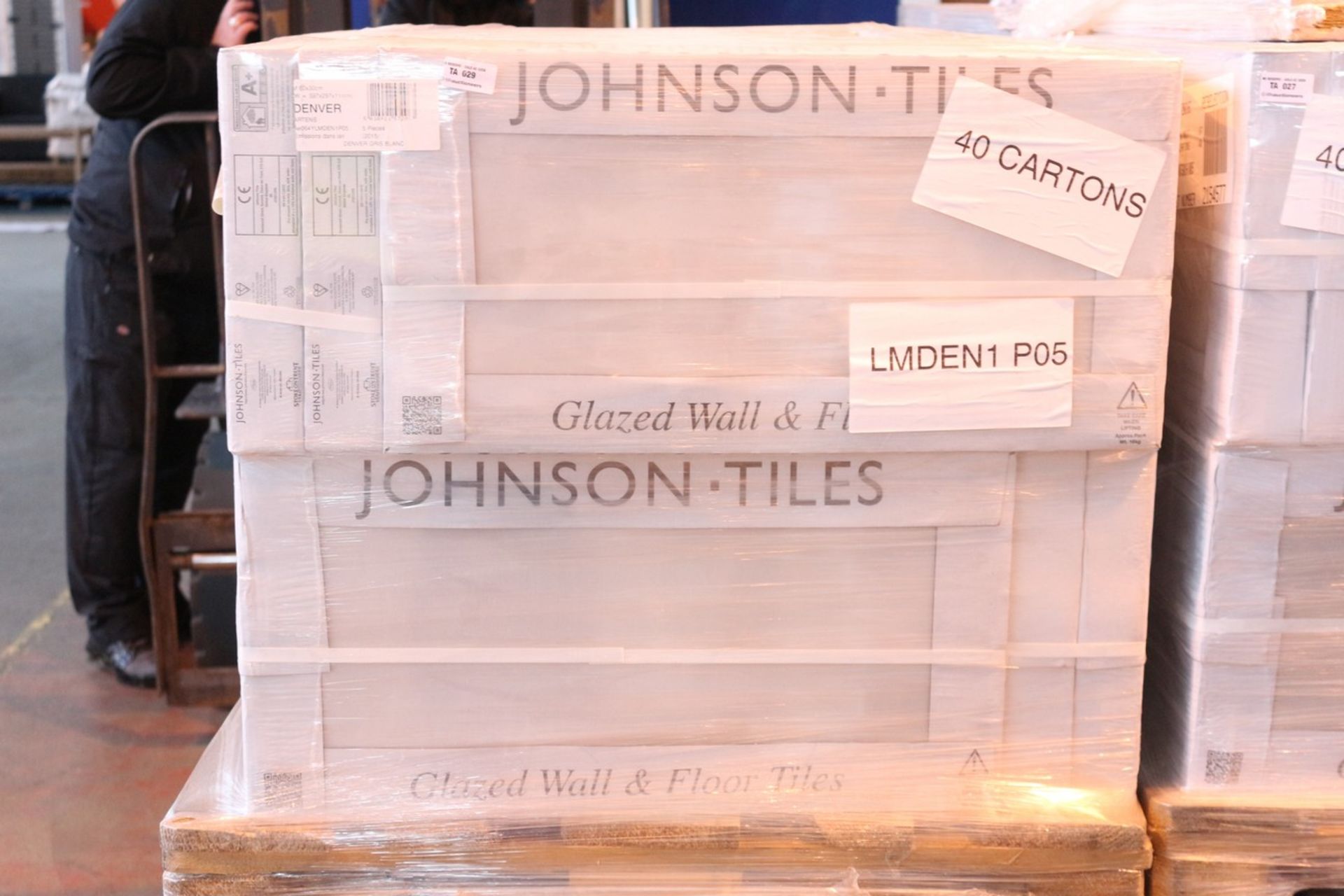 40X BY JOHNSON TILES BRAND NEW FACTORY SEALED 600X300 FLOOR TILES LMDEN1 RRP £1000 (TW-TILE) - Image 2 of 2