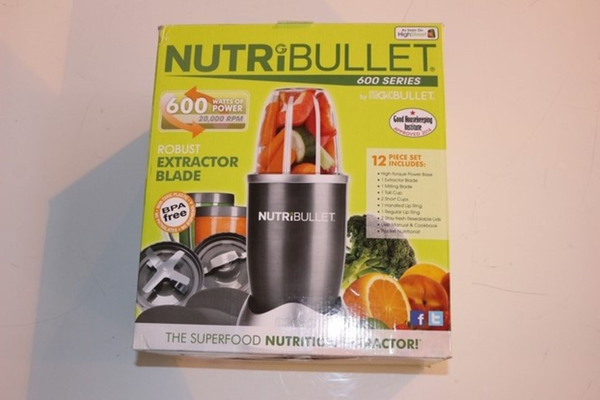 1X BOXED NUTRI BULLET 600 SERIES RRP £100 (BL668956)