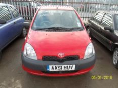 Toyota Yaris S - AX51 HUV Date of registration:  12.01.2002 998cc, petrol, manual, red Odometer