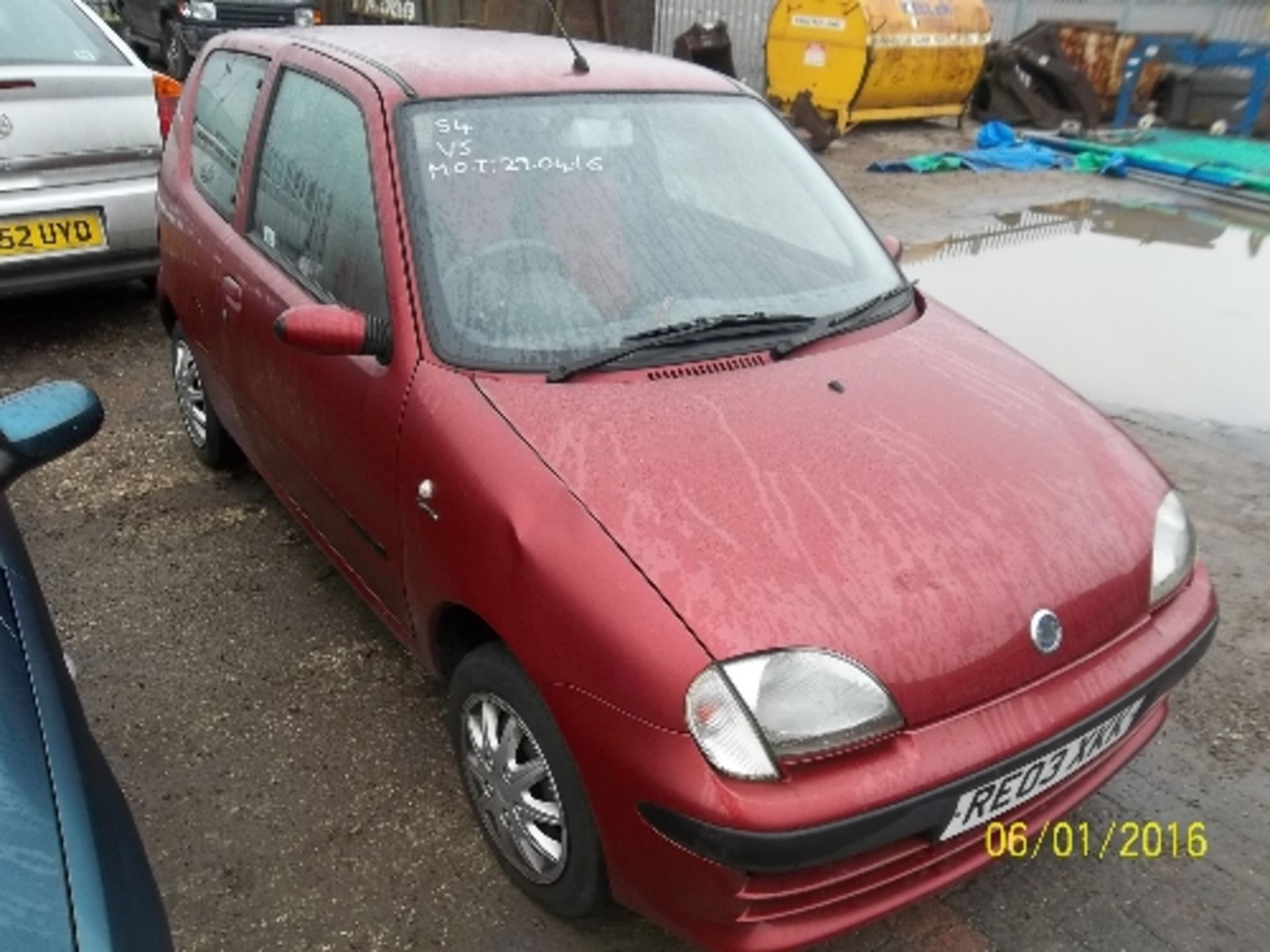 Fiat Seicento Active - RE03 XKK Date of registration:  28.03.2003 1108cc, petrol, manual, red - Image 2 of 4