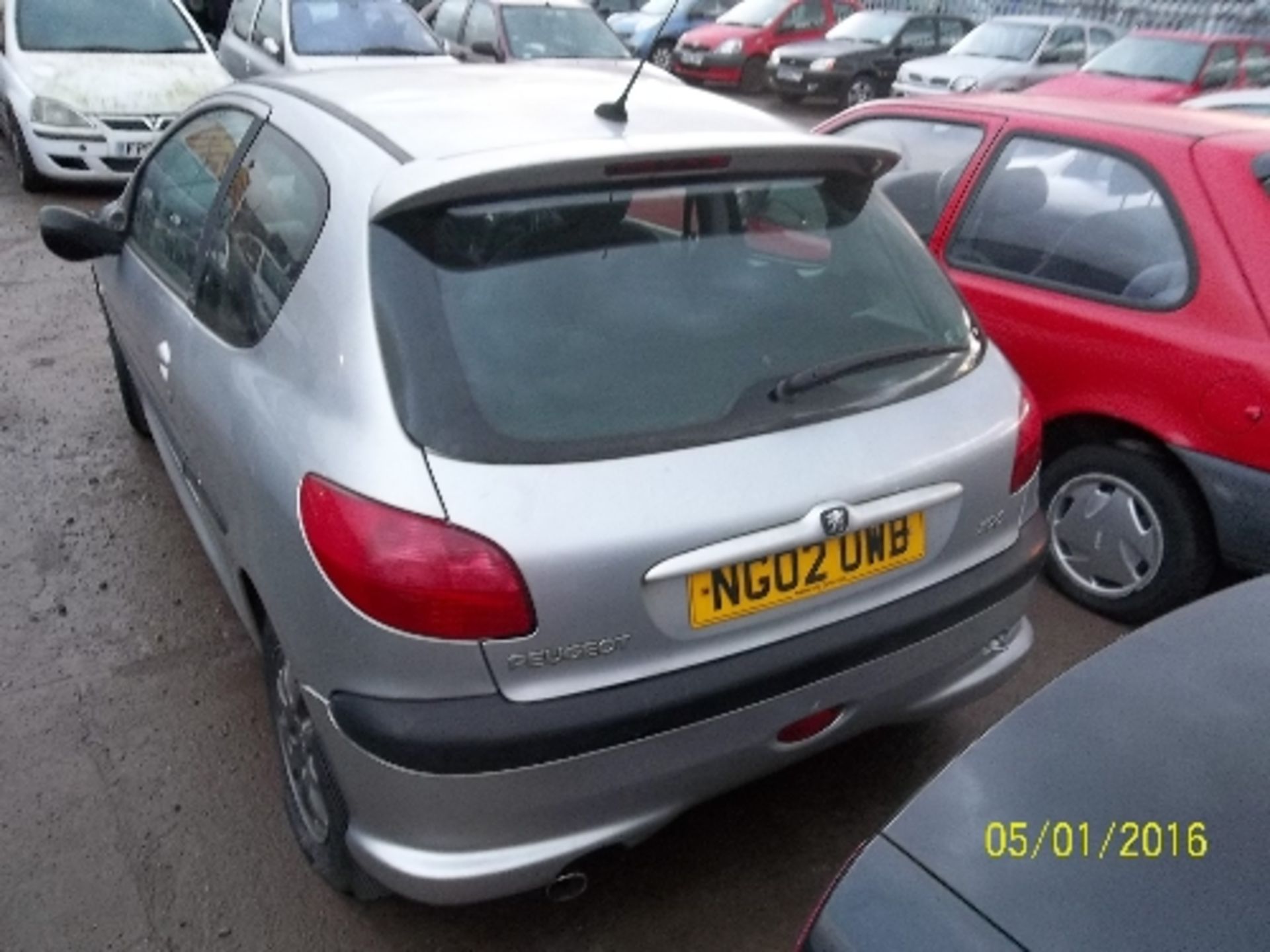 Peugeot 206 Quiksilver - NG02 UWB Date of registration: 14.06.2002 1360cc, petrol, manual, silver - Image 3 of 4