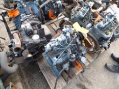 Pallet of 4 Kubota  3 cylinder engines