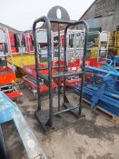 Gas bottle cage for crane