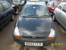 Ford KA - RX52 CCD Date of registration:  01.09.2002 1299cc, petrol, manual, black Odometer reading: