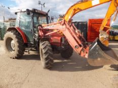 Massey Ferguson 4255 tractor c/w MF894 loader & buckdet LF51 FMX - runs, no drive 1750 rec hours