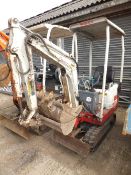 Takeuchi TB108 excavator (2002) - RDD - 3 buckets - clock broken