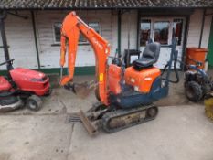 Kubota K008-3 excavator - 2479 hrs - 3 buckets - RDD