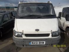 Ford Transit 350 Goods Vehicle - MA51 BHW Date of registration: 01.10.2001 2400cc, diesel, white