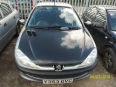 Peugeot 206 GLX - Y353 GVC Date of registration:  13.07.2001 1587cc, petrol, automatic, silver