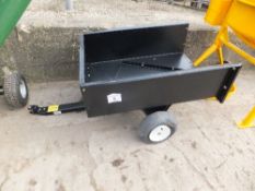 Metal trailer with sides for compact tractor/ATV/quad bike