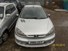 Peugeot 206 Look - HN51 ZVY Date of registration:  30.11.2001 1124cc, petrol, manual, silver