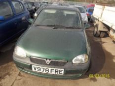 Vauxhall Corsa 16V - V978 FRE Date of registration:  20.12.1999 1199cc, petrol, manual, green