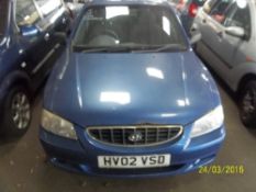 Hyundai Accent SI- HV02 VSD Date of registration: 14.03.2002 1341cc, petrol, manual, blue Odometer