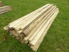 Approx 50 timber fencing rails, 12'