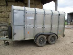 2004 Ifor Williams aluminium body livestock trailer, 12', twin axle, TA510G-12, serial no.