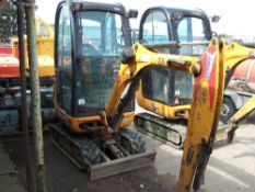 JCB 801.8 mini digger (2010) 1440 hrs, cabbed, RDD MA0027748