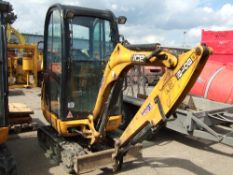 JCB 801.8 mini digger (2011) 1448 hrs, cabbed, RDD JCB1544724