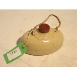 Unusual small oval foot warmer marked Denby Stoneware, 1½ pt