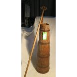 Wooden butter churn with plunger