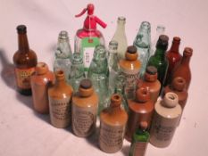 Rare collection of 23 bottles some from Guildford, Aldershot, Ripley, Woking, etc. plus Jones