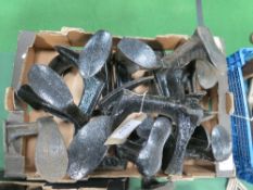 11assorted cast iron cobbler's shoe/boot lasts