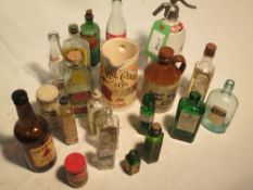 Collection of 20 bottles, all labelled such as Calamine Lotion, Ringworm Ointment, Balsamic