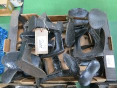 11 assorted cast iron cobbler's shoe/boot lasts