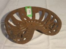 Cast iron implement seat marked Martin,Stamford