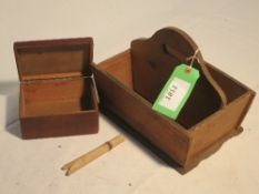 Clothes peg box and a hinge-lid box