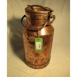 Cast iron and copper plated milk churn
