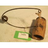 Vintage full barrel mole trap, c1870