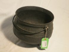 12ins cast iron cauldron, 18th/19thC