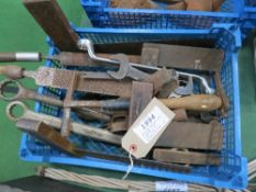 Assorted spanners and workshop tools consisting of 6 spanners by Plant J.R, USA; 2 hammer levers;