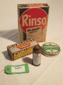 Quantity of containers for Rinso, Sunlight Soap, Gumption and Bluebell