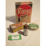 Quantity of containers for Rinso, Sunlight Soap, Gumption and Bluebell