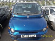 Fiat Multipla 100 16V ELX - GF53 CJZ Date of registration: 27.09.2003 1596cc, petrol, manual, blue