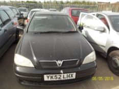 Vauxhall Astra Club 8V - YK52 LHX Date of registration: 03.10.2002 1598cc, petrol, manual, black