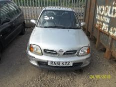 Nissan Micra S 5 door hatchback - RA51 KZZ Date of registration: 11.12.2001 998cc, manual, petrol,