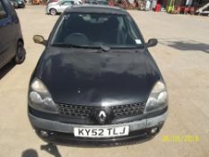 Renault Clio Expression - KY52 TLJ Date of registration: 05.11.2002 1149cc, petrol, manual, black