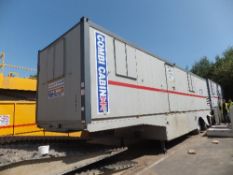 Garic 40ft Welfare Unit (combi cabin) 2002 unit - chassis year unknown (2658) on twin BPW axle, 40ft