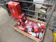 Fire extinguisher cabinet & fire extinguishers